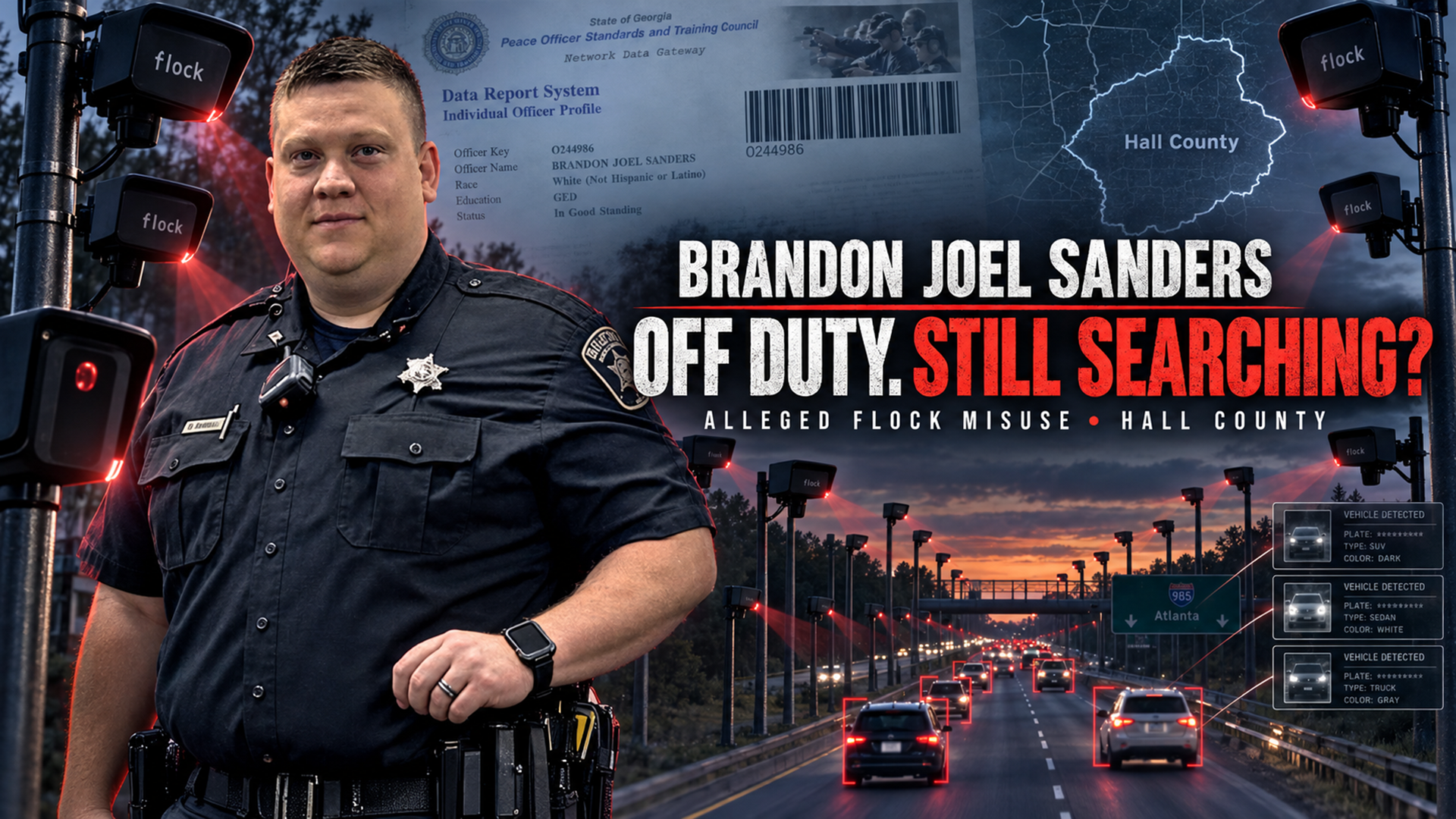 Brandon Joel Sanders Flock Misuse: Hall County Deputy Resigns