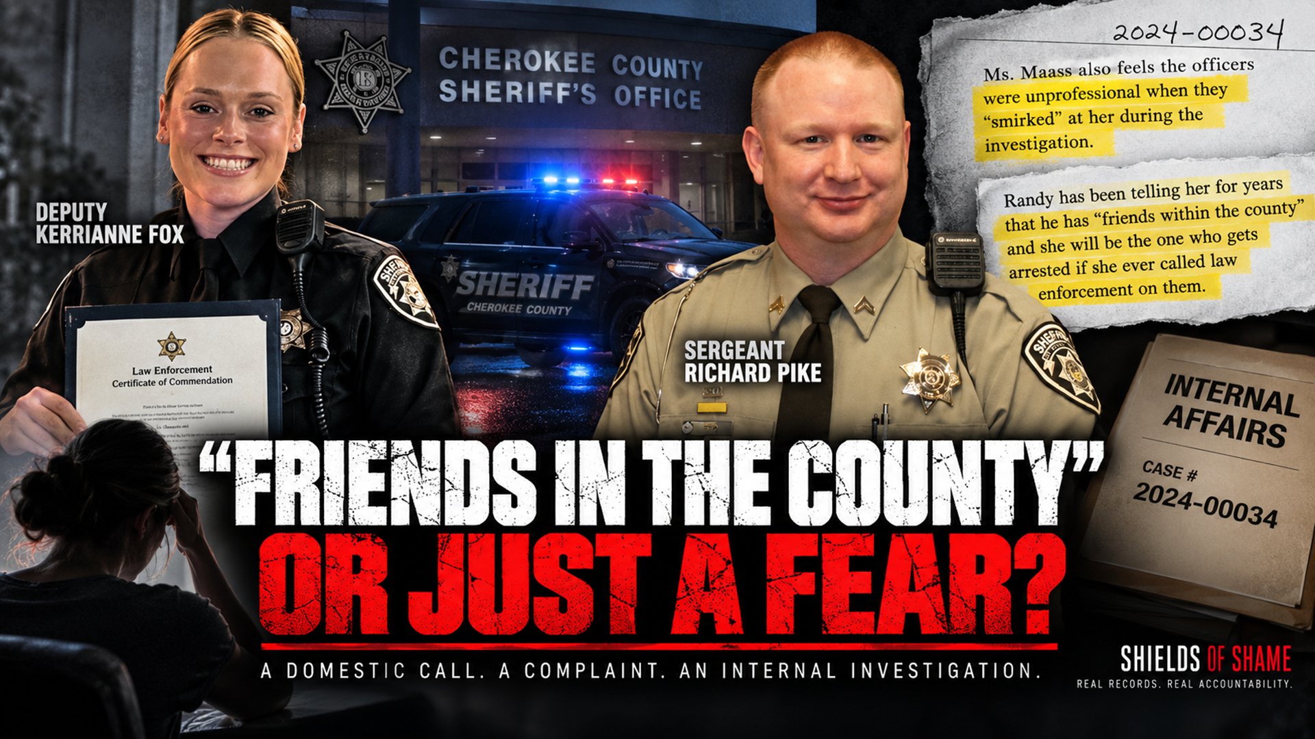 Richard Pike and Kerrianne Fox | Cherokee County Internal Affairs 2024-00034