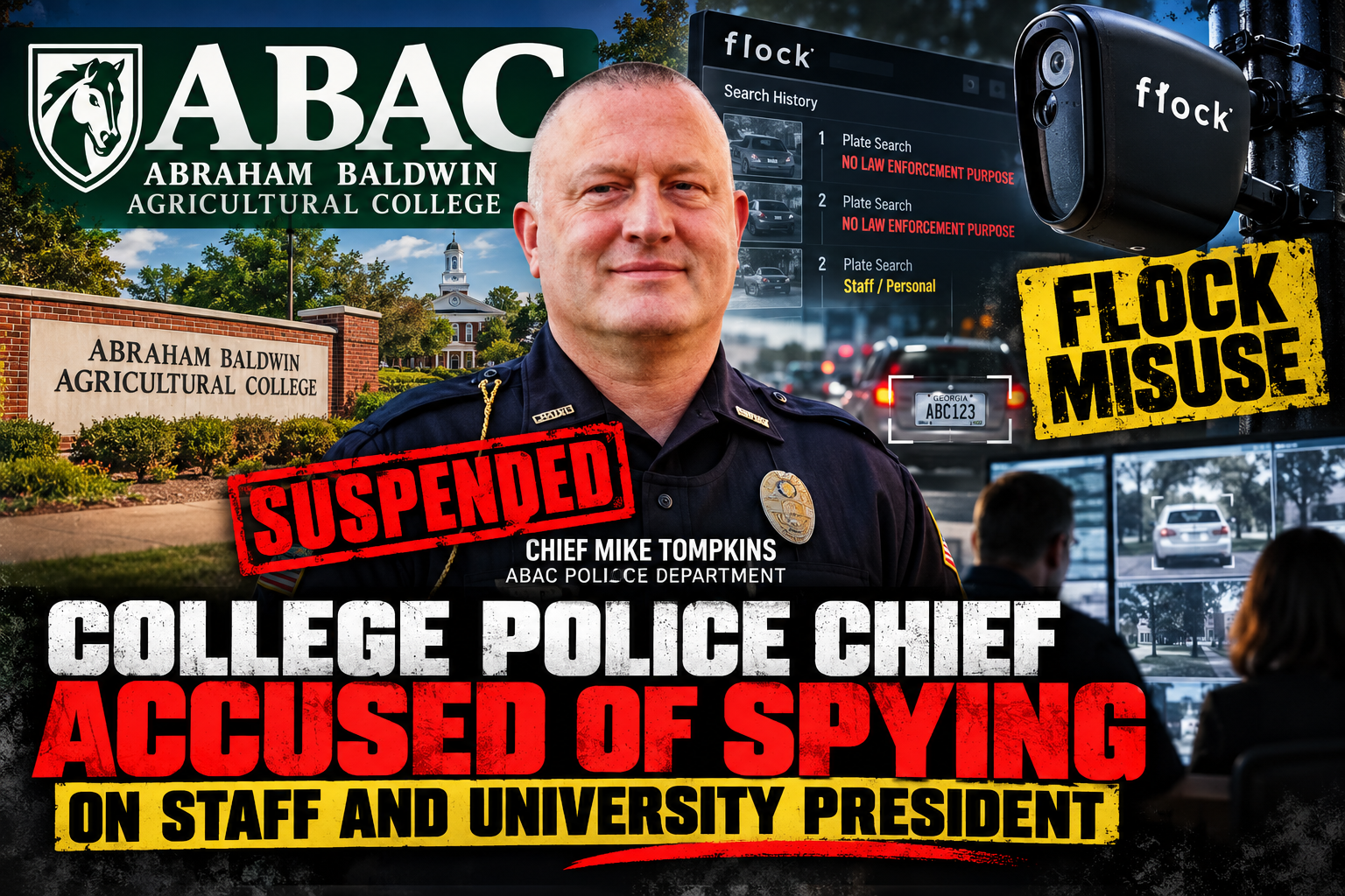 Chief Mike Tompkins Fired After Unauthorized Flock Searches at ABAC