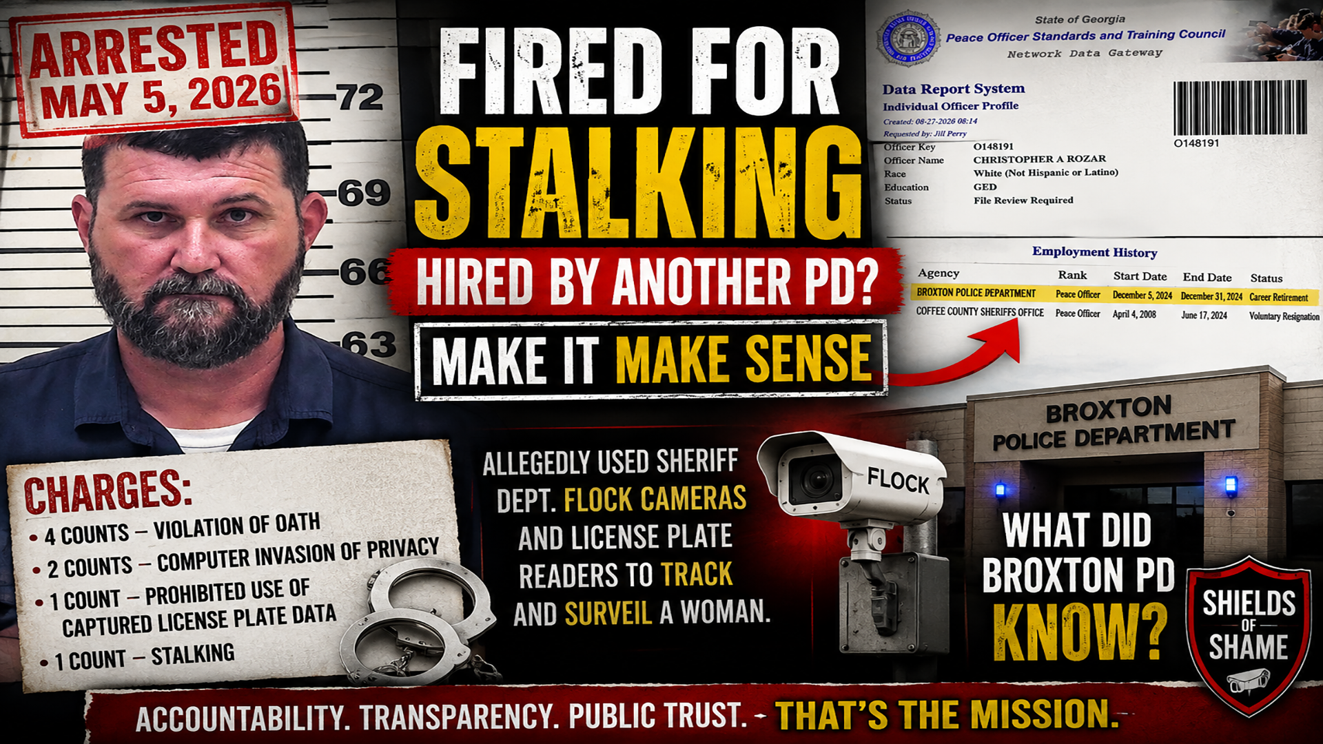 Christopher Ashley Rozar — Broxton Police Flock Investigation