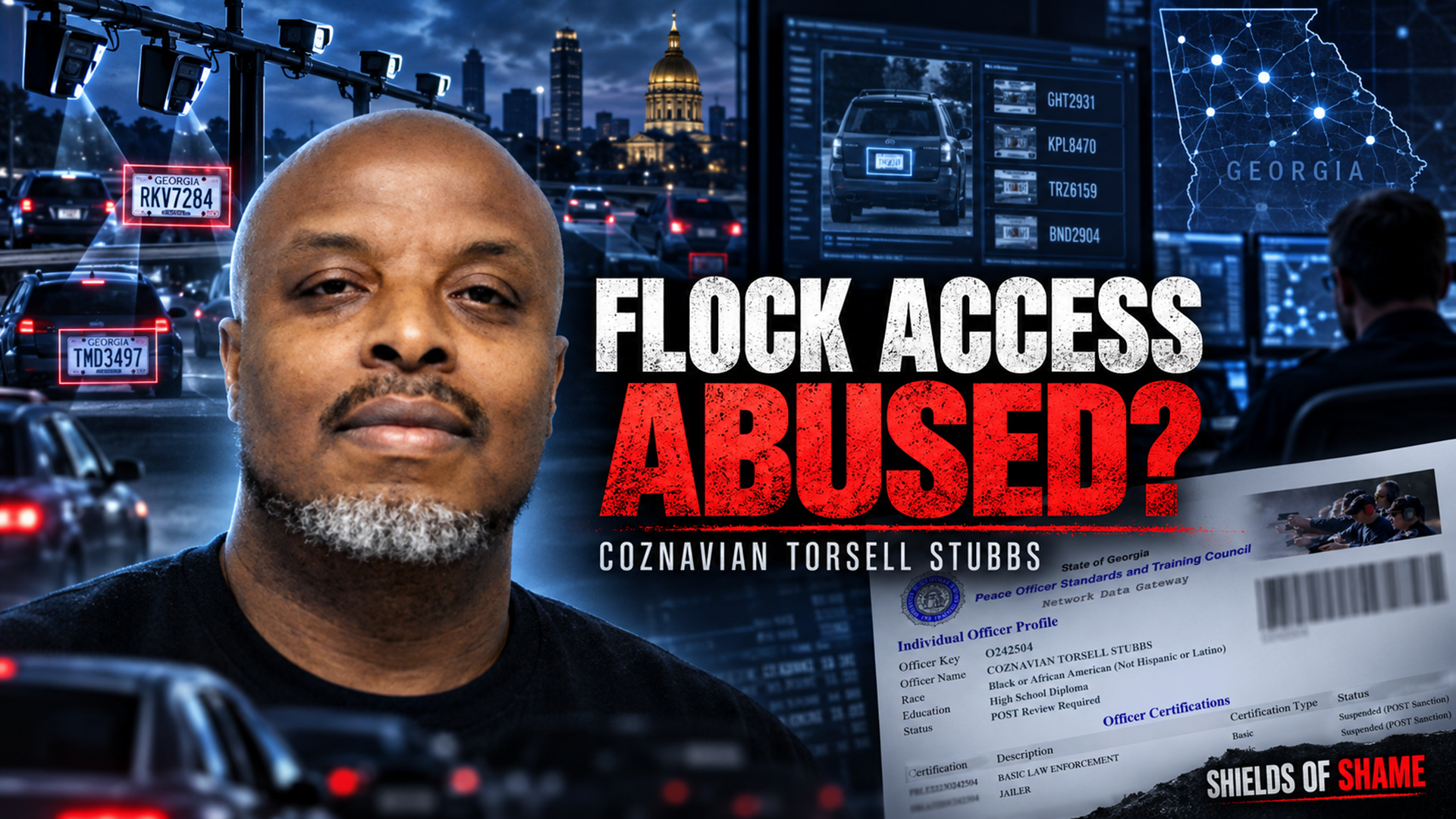Coznavian Stubbs: Bibb Deputy Charged With Stalking After Flock Camera Audit