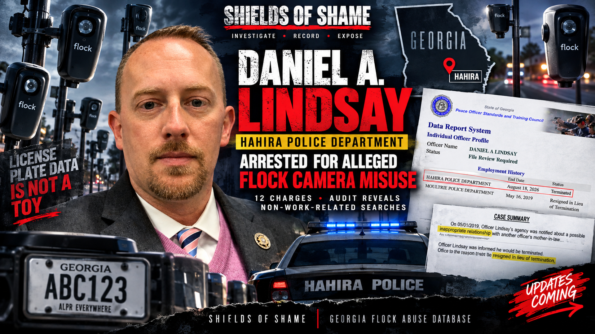 Daniel A. Lindsay — Hahira Police Flock Misuse Investigation
