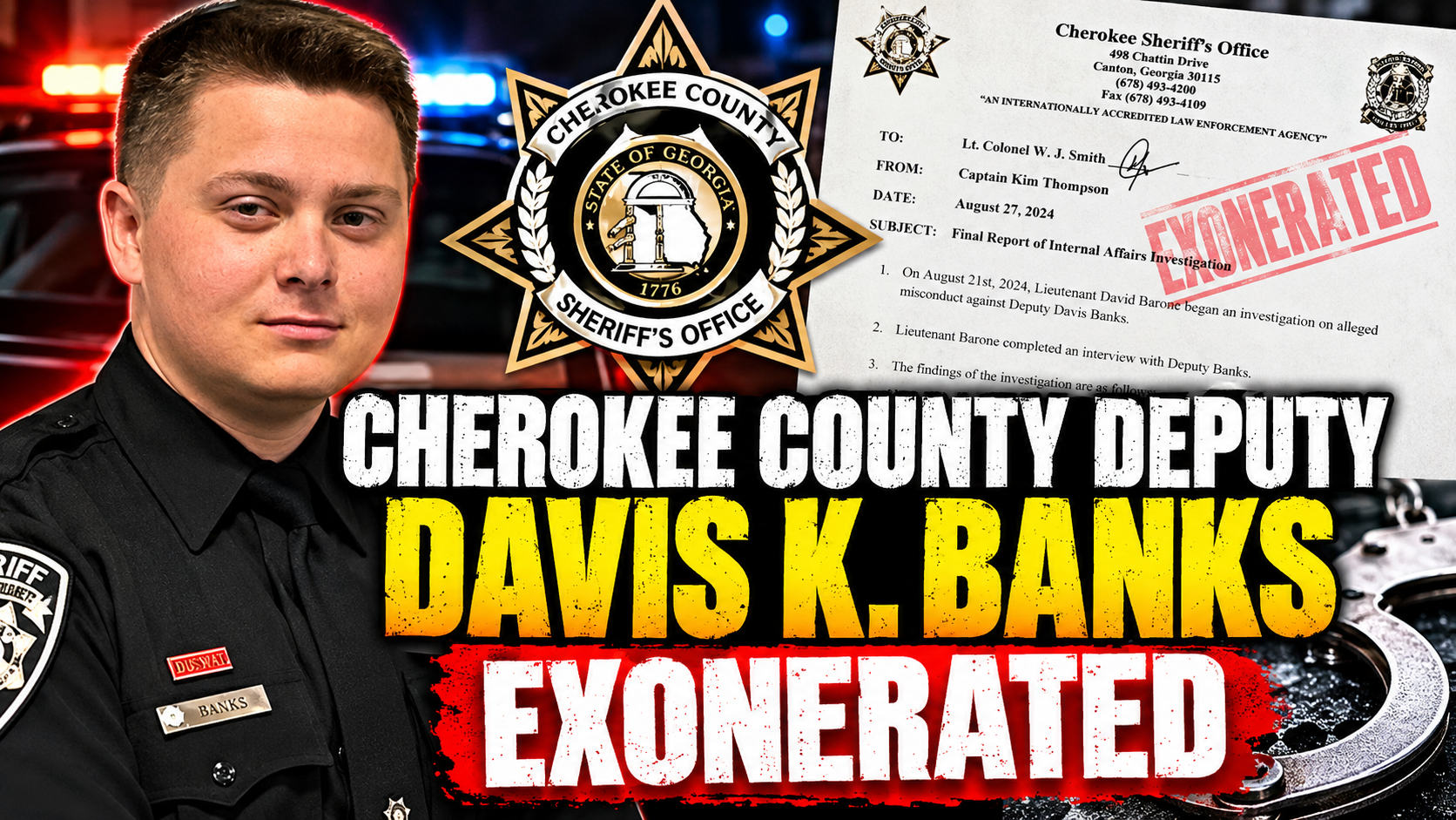 DAVIS K BANKS – CHEROKEE COUNTY SHERIFFS OFFICE