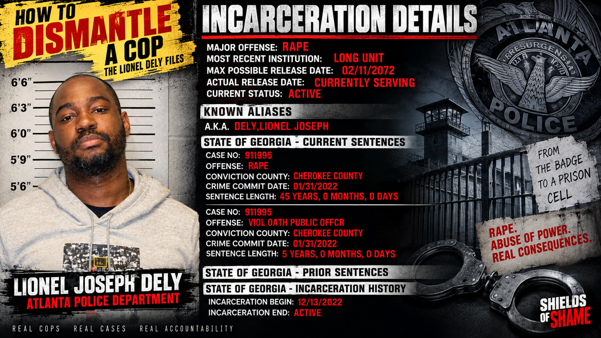 Lionel Joseph Dely: Atlanta Officer Convicted of Rape | Premium Investigation