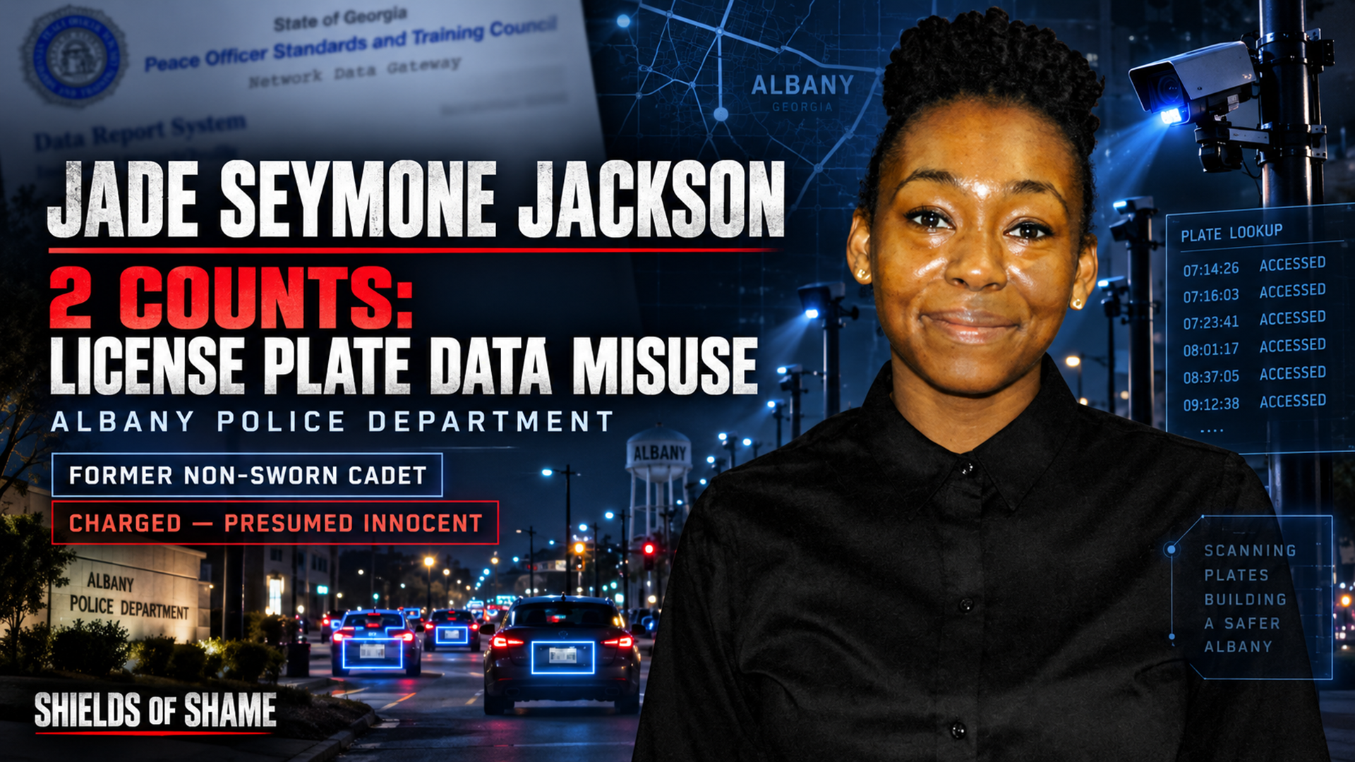 Albany Police Cadet Jade Jackson Charged in License Plate Data Misuse Case