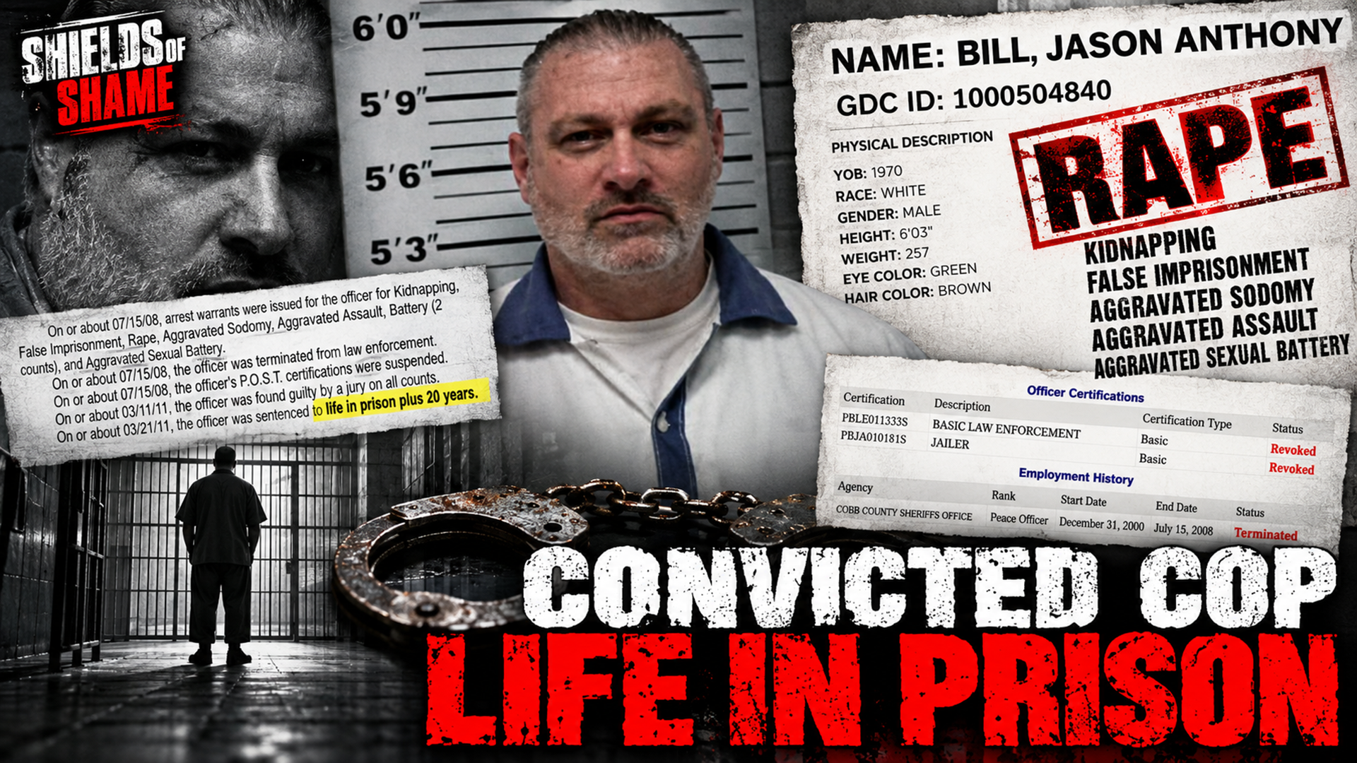 Jason Anthony Bill: Cobb County Deputy Convicted of Rape and Kidnapping — Life in Prison