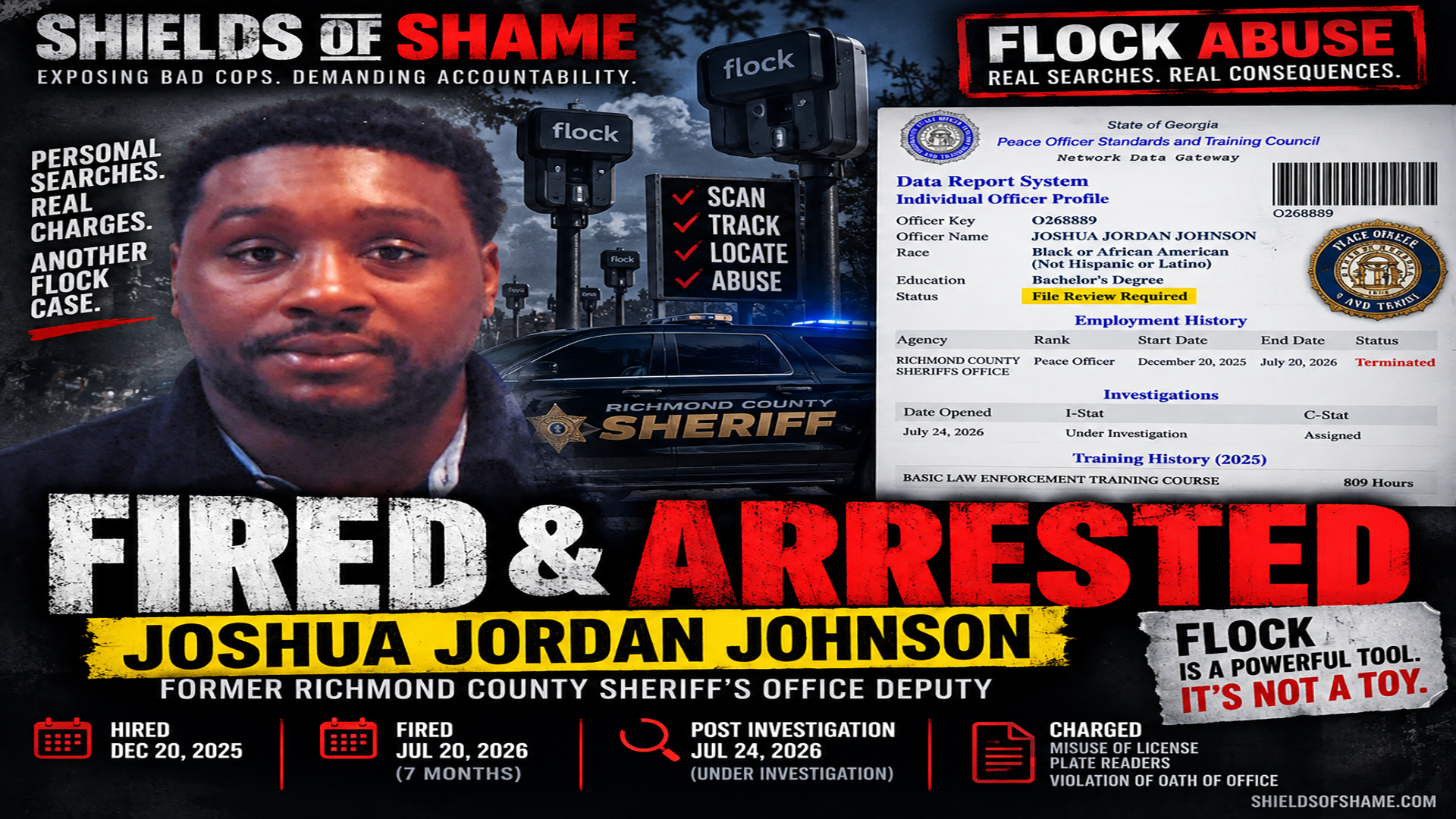 Joshua Jordan Johnson — Richmond County Flock Misuse Investigation