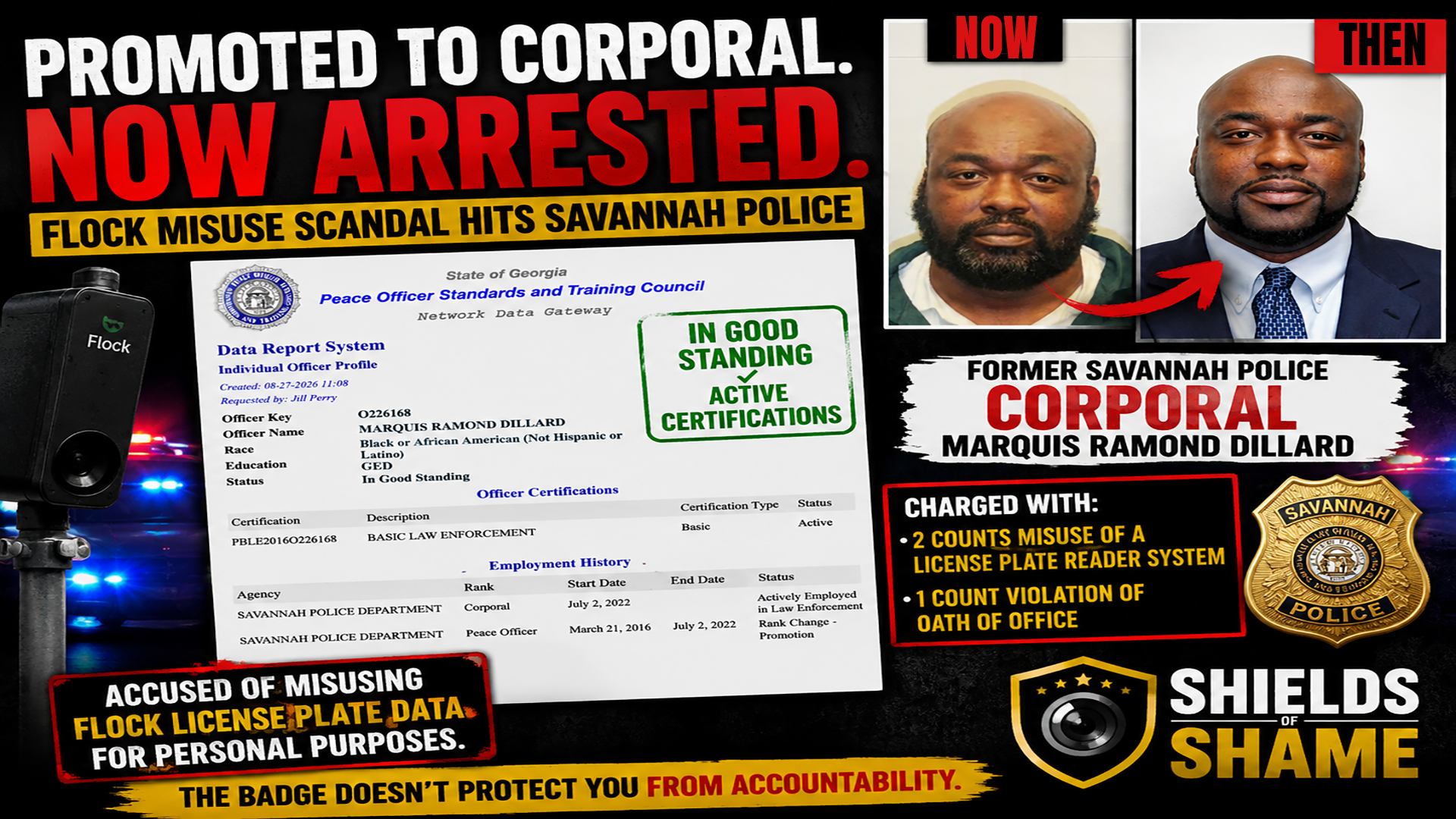 Marquis Ramond Dillard — Savannah Flock Misuse, 400+ Search Allegation and Court Update
