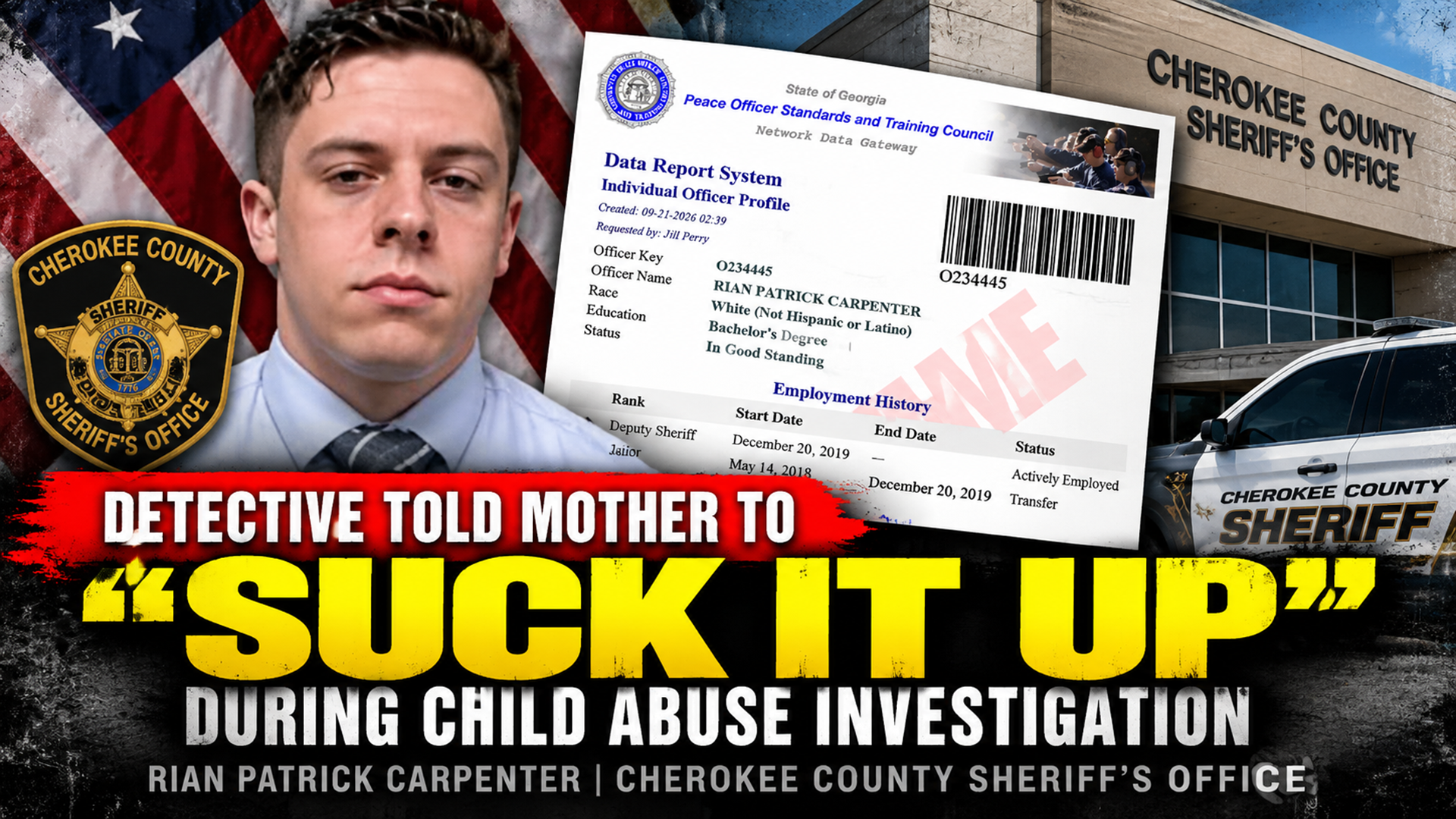 Rian Patrick Carpenter: Detective Told Mother to ‘Suck It Up’ | Cherokee County