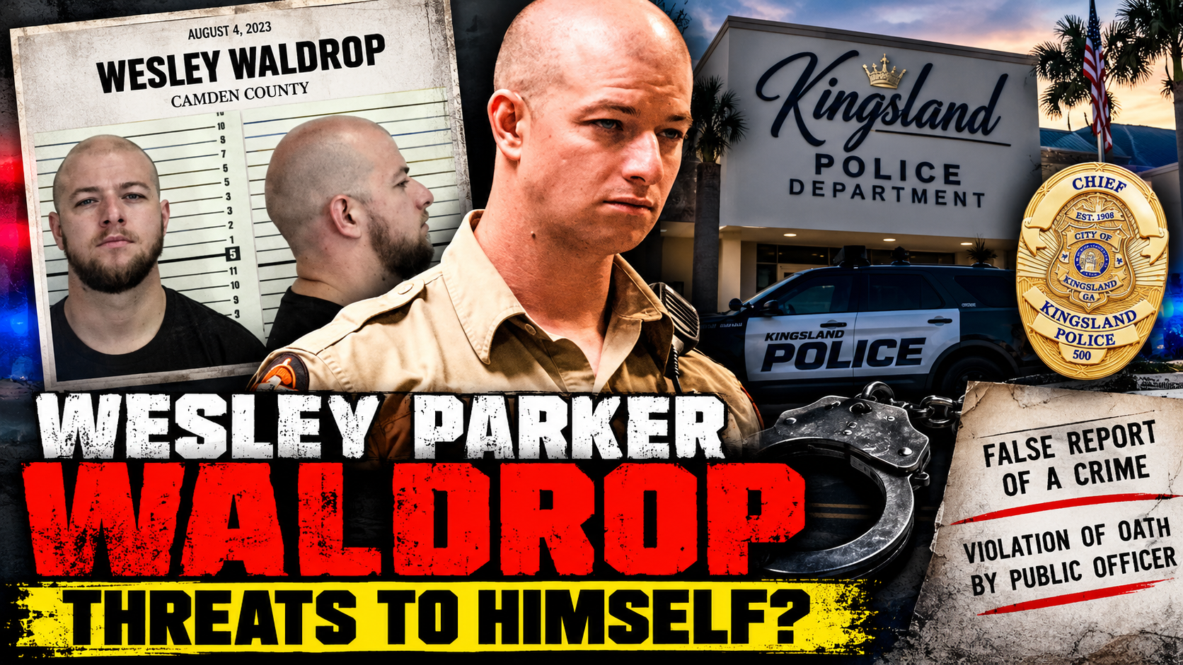 Wesley Parker Waldrop: Kingsland Officer Accused of Sending Threats to Himself